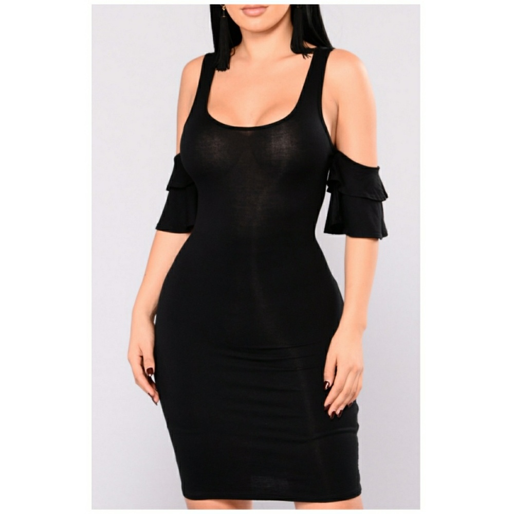 Sexy Black Cocktail Dress / Black Bodycon Dress